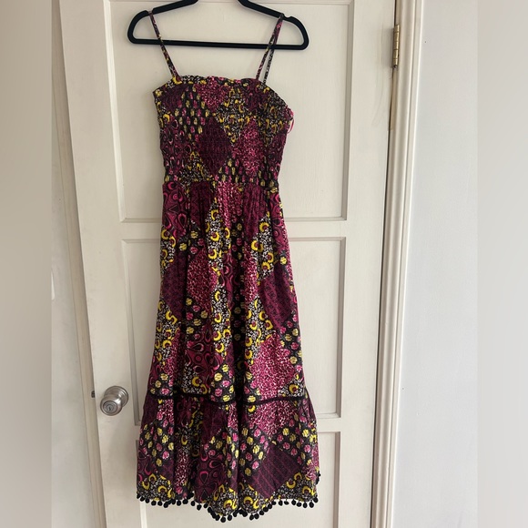Anthropologie Smocked Abstract Midi Dreas - Picture 4 of 10
